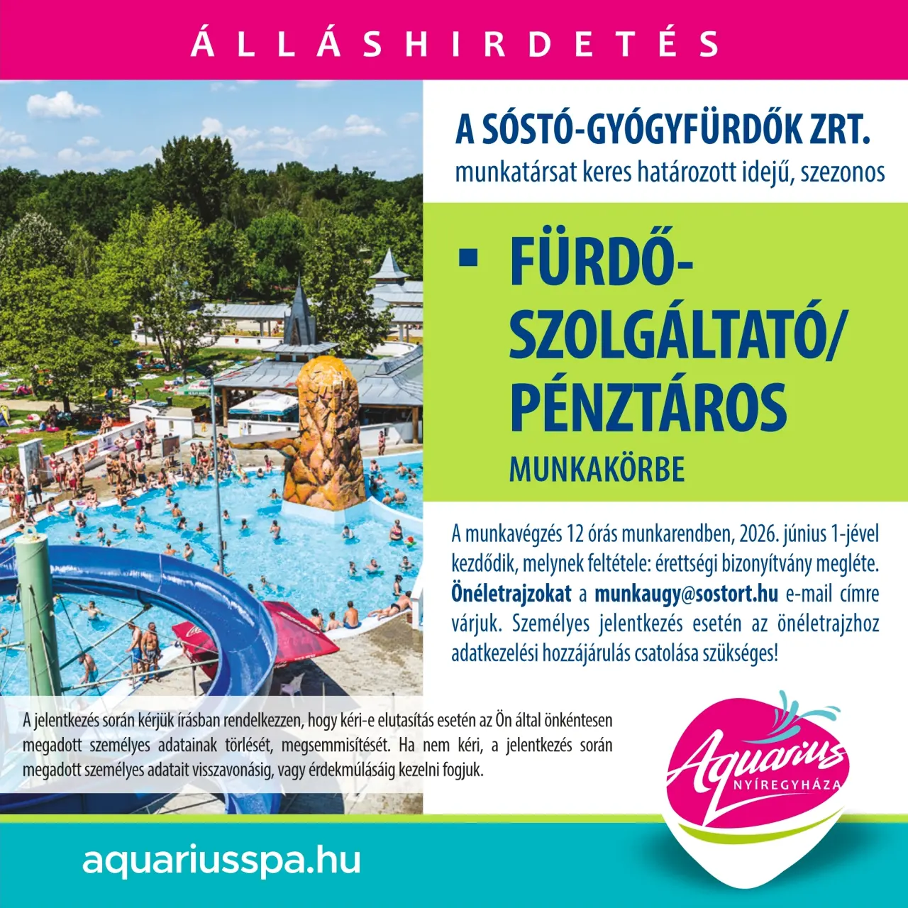 Fürdőszolgáltató, Pénztáros