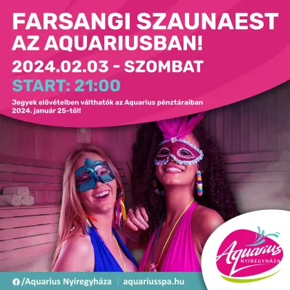 Faschingssaunaabend 2024 am 3. Februar im Aquarius!