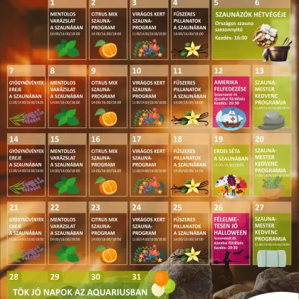 If it's October, then head to the sauna!