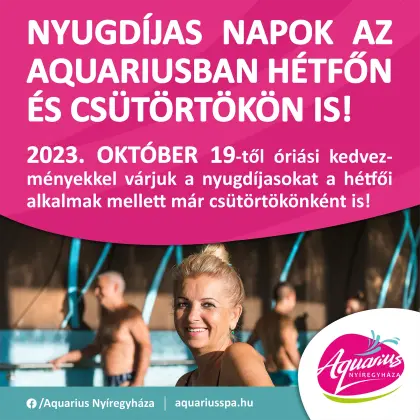 Discounted senior day every Thursday at Aquarius!