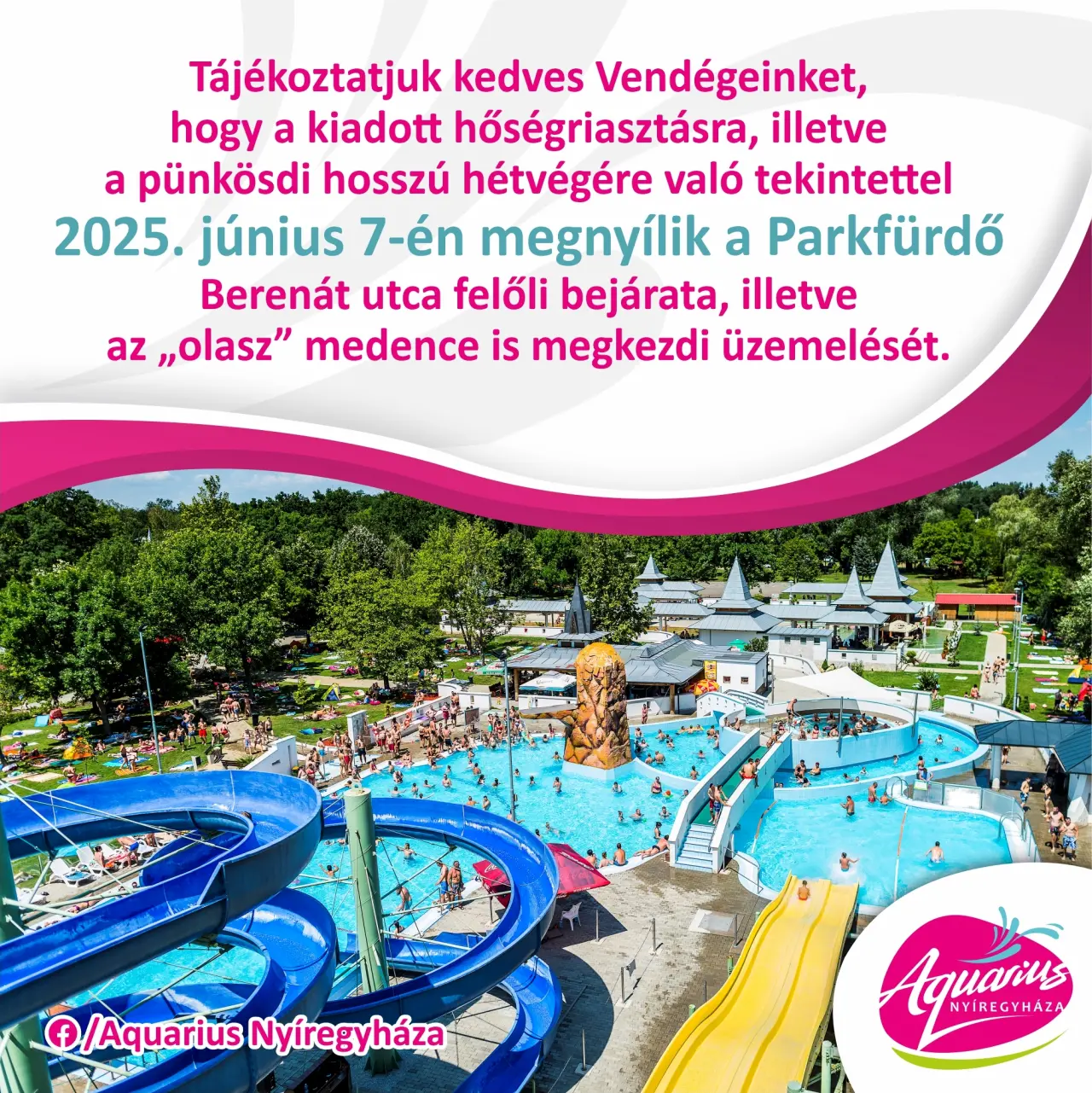 Megnyílik a Parkfürdő!