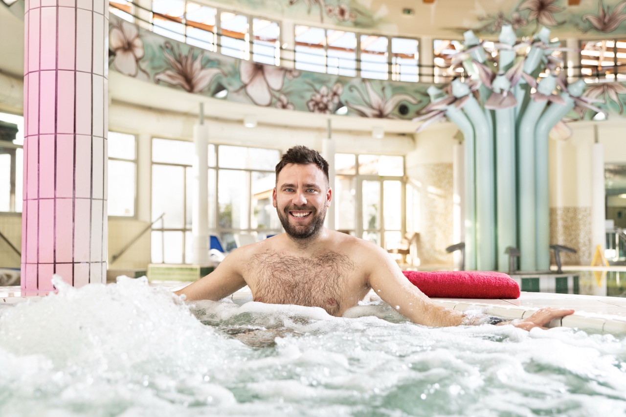 Covered champagne bath with air - seated whirlpool bath with air jets